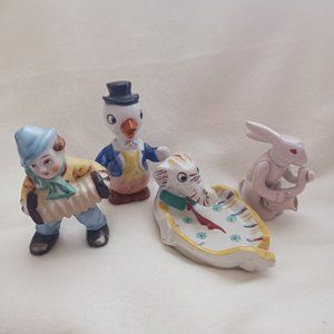 4 Unique Made in Occupied Japan Figurines
